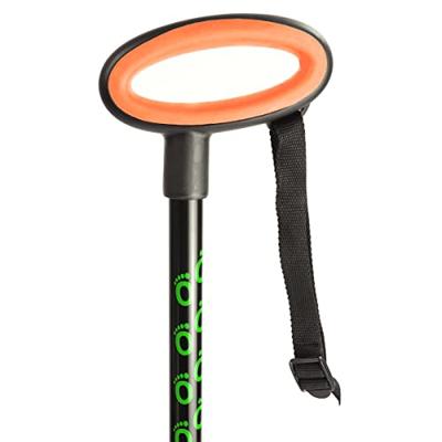 Flexfoot wandelstok met ovalen handvat zwart 70-96 cm - thumbnail