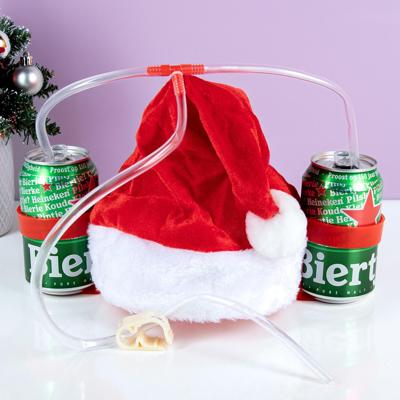 Kerstmuts met drankhouder - Santa Claus Drinking Hat