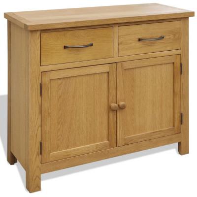 Dressoir 90x33,5x83 cm massief eikenhout