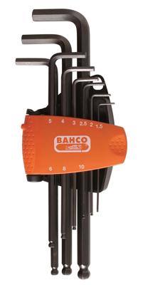 Bahco Haakse schroevendraaierset 1.5 mm, 2 mm, 2.5 mm, 3 mm, 4 mm, 5 mm, 6 mm, 8 mm, 10 mm 9-delig
