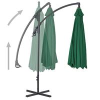 VidaXL Zweefparasol met stalen paal 250x250 cm groen - thumbnail
