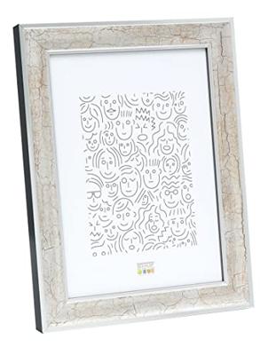 Deknudt Zilverkleurige houten fotokader met donkerbruine craquelé afwerking 18x24 S40JE9 Deknudt Zilverkleurige houten fotokader met donkerbruine craquelé afwerking 18x24 S40JE9