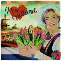 Plenty Gifts tegeltje keramiek i love holland 10x10cm multi - thumbnail