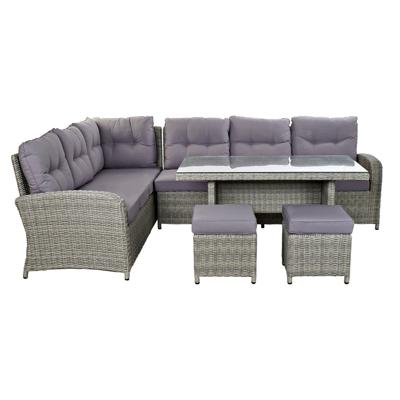 Bank en tafel set DKD Home Decor Buitenkant 267 x 204 x 90 cm (4 pcs) - thumbnail