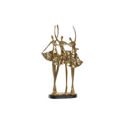 Decoratieve figuren DKD Home Decor 25 x 9,8 x 44,5 cm Zwart Gouden Balletdanseres Romantiek