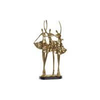 Decoratieve figuren DKD Home Decor 25 x 9,8 x 44,5 cm Zwart Gouden Balletdanseres Romantiek - thumbnail