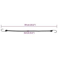 VidaXL Spanelastieken met reflecterende strips en haken 25 stuks 59 cm - thumbnail