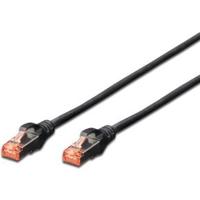 Digitus DK-1644-0025/BL RJ45 Netwerkkabel, patchkabel CAT 6 S/FTP 0.25 m Zwart Halogeenvrij, Verdraaide paren, Snagless, Vlambestendig 1 stuk(s) - thumbnail