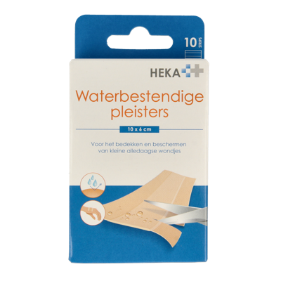 Heka Waterbestendige pleisters 10 x 6cm 10 Stuks Heka Waterbestendige pleisters 10 x 6cm 10 Stuks