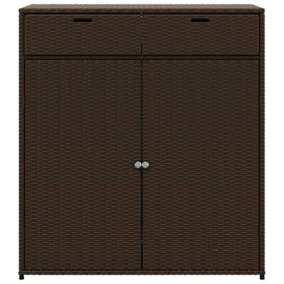 Tuinkast 105x55x113 cm poly rattan bruin