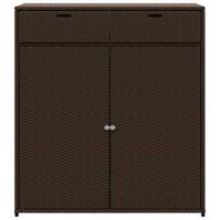 Tuinkast 105x55x113 cm poly rattan bruin - thumbnail