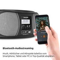 TechniSat DIGITRADIO 1990 Radio/CD-speler DAB+, VHF (FM) AUX, Bluetooth, CD, USB Acculaadfunctie, Wekfunctie Zwart - thumbnail
