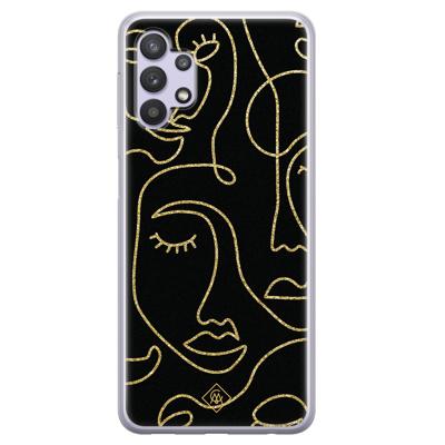 Samsung Galaxy A32 5G siliconen hoesje - Abstract faces Samsung Galaxy A32 5G siliconen hoesje - Abstract faces