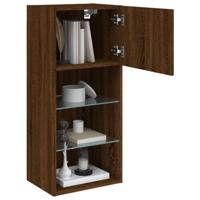 Tv-meubel met LED-verlichting 40,5x30x90 cm bruineikenkleurig - thumbnail