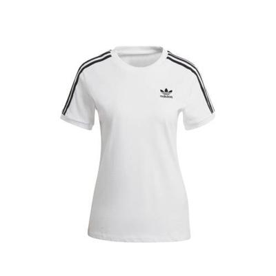 Dames-T-Shirt met Korte Mouwen Adidas 3 stripes Wit - Maat: 36