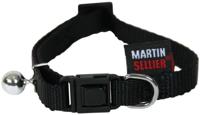 Martin kattenhalsband nylon uni zwart - thumbnail
