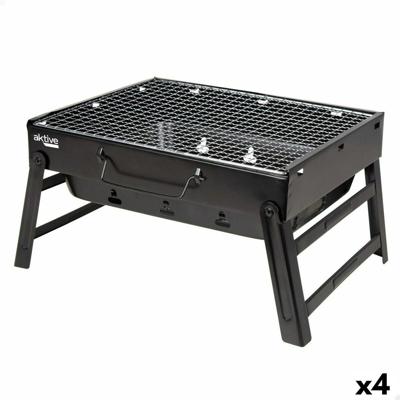 Barbecue Draagbare Aktive Rechthoekig Zwart Staal 40 x 20 x 28 cm Barbecue Draagbare Aktive Rechthoekig Zwart Staal 40 x 20 x 28 cm