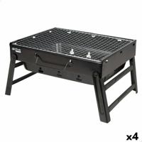 Barbecue Draagbare Aktive Rechthoekig Zwart Staal 40 x 20 x 28 cm - thumbnail