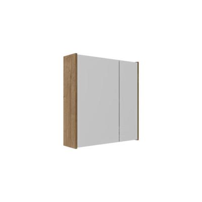 Saniclass Holz Pure Spiegelkast - 60x63x16cm - inclusief zijpanelen - Eiken natural SW1420836/SW1212815 Saniclass Holz Pure Spiegelkast - 60x63x16cm - inclusief zijpanelen - Eiken natural SW1420836/SW1212815