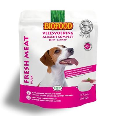 Bf Petfood Biofood vleesvoeding eend worst