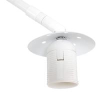 Steinhauer BooglampSparkled Light wit met strokleurige kap - 3785W - thumbnail