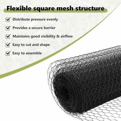 VidaXL Hexagon hek grijs 0,5 x 10 m pvc