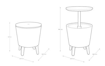 Keter Drankenkoeler Wit/Bruin Ø50cm 30 Liter Keter Drankenkoeler Wit/Bruin Ø50cm 30 Liter
