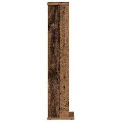 Cd-kast 21x20x88 cm bewerkt hout oud houtkleurig