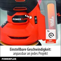 Excentrische schuurmachines Powerplus Dual Power Powdp50400 + G80 20 V Ø 125 mm - thumbnail