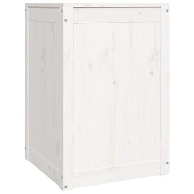 VidaXL Wasmand 44x44x66 cm massief grenenhout wit VidaXL Wasmand 44x44x66 cm massief grenenhout wit