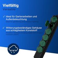 REV 0512469555 Stekkerdoos 6-voudig Zwart, Groen Randaarde stekker 1 stuk(s) - thumbnail