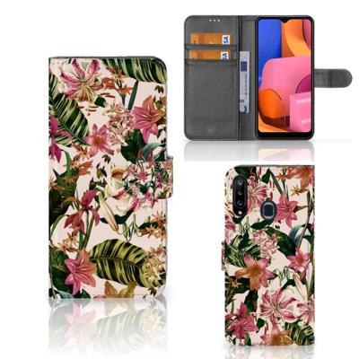 Samsung Galaxy A20s Hoesje Flowers Samsung Galaxy A20s Hoesje Flowers