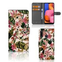 Samsung Galaxy A20s Hoesje Flowers - thumbnail