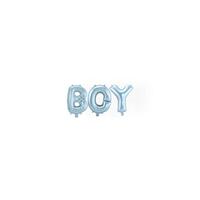 Set baby blauwe folie ballonnen &apos;Boy&apos; - thumbnail