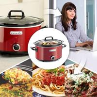 Crock-Pot SCV400RD elektrische sudderpan 3,5 l Zwart, Rood - thumbnail