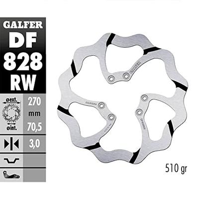 GALFER golf remschijf "df828 wave rotor df828 rw offroad rigid gr.