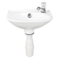 Differnz Gaia fonteinset keramiek kraan gebogen chroom 32 x 28 x 15 cm - thumbnail