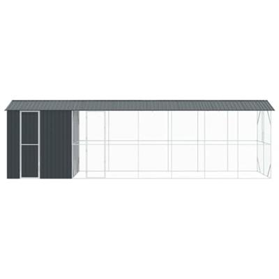 Vogelkooi Antraciet 860 x 208 x 247 cm Gegalvaniseerd staal