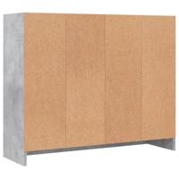 Dressoir 91x28x75 cm bewerkt hout betongrijs - thumbnail