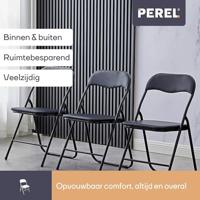 Perel folding chair padded Campingstoel Zwart FP168B - thumbnail