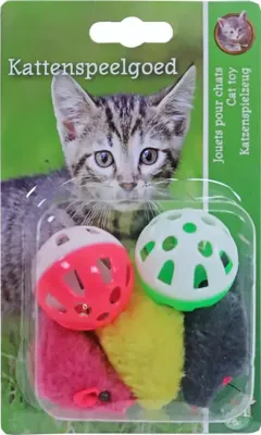 Katten-speelgoed bal bel muis gekleurd a 5st Gebr. de Boon - Gebr de boon Katten-speelgoed bal bel muis gekleurd a 5st Gebr. de Boon - Gebr de boon