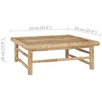 2-delige Loungeset met donkergrijze kussens bamboe - thumbnail