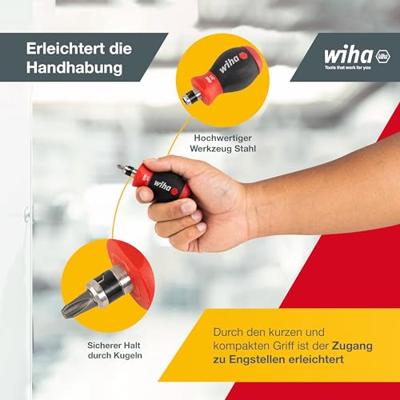 Wiha Schroevendraaier | met bitmagazijn | Stubby 43613 - thumbnail