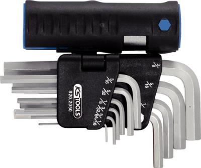 KS Tools 920.2050 Inbus Haakse schroevendraaierset 1/16 inch, 5/64 inch, 3/32 inch, 1/8 inch, 5/32 inch, 3/16 inch, 7/32 inch, 1/4 inch, 5/16 inch, 3/8 inch