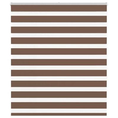 VidaXL Zebra rolgordijn 125x150 cm stofbreedte 120,9cm polyester bruin VidaXL Zebra rolgordijn 125x150 cm stofbreedte 120,9cm polyester bruin