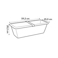 Elho barcelona xl balkonbak 60 antraciet - thumbnail