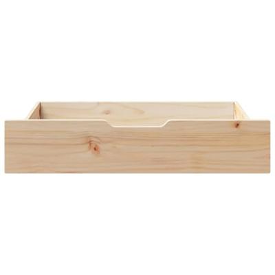 VidaXL Bedlades 2 st met wieltjes 85x55x17 cm massief grenenhout