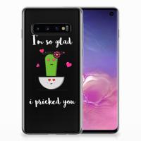 Samsung Galaxy S10 Telefoonhoesje met Naam Cactus Glad - thumbnail