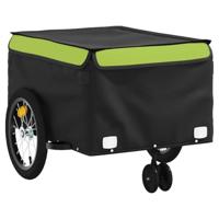 Fietstrailer 45 kg ijzer zwart en groen - thumbnail