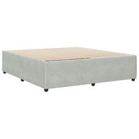 Bedframe zonder matras 180x200 cm fluweel lichtgrijs - thumbnail